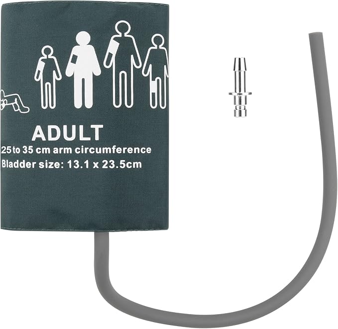 Cosmos Blood Pressure Monitor Replacement Cuff with Metal Air Hose Connector for Blood Pressure Monitor and Machine for 25-35 cm Upper Arm Circumference (Adult Size)