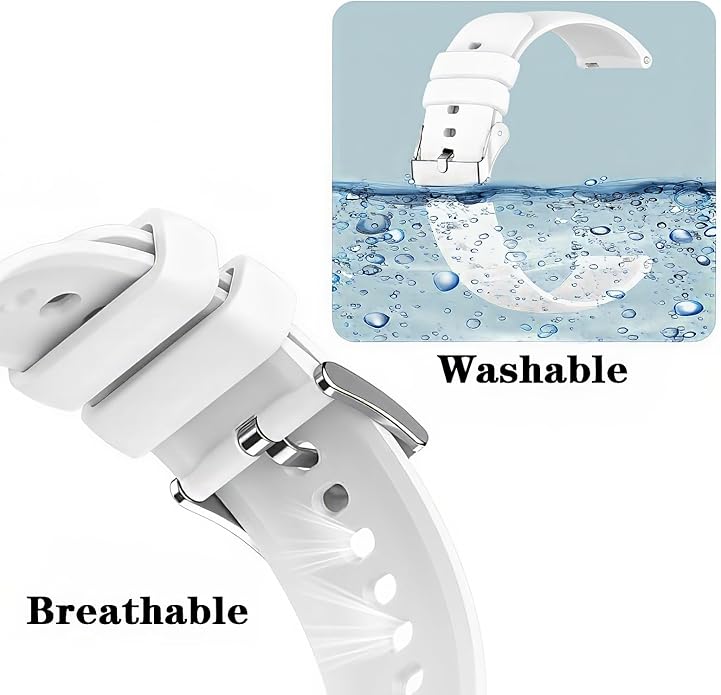Harikiri 22mm Silicone Bands Compatible with Popglory/Fitpolo/FITVII/Gydom/Woneligo/ENOMIR/TOOBUR/Veryfit/Poounur/RUIMEN,Quick Release Watch Strap for Men Women