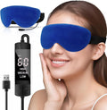 Heated Eye Mask for Dry Eyes, USB Electric Warm Eye Compress Heat Eye Masks with Temperature&Timer Control, Eye Heating Pad for Dry Eyes, Stye Treatment, Chalazion, Blepharitis, MGD, Puffy