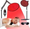 QRQ Red Light Therapy, Infrared Light Therapy Lamp with Stand for Face and Body,Led 660nm (Visible) and 850nm (Invisible) for Whole Body Face Beauty,Mother's Day Gifts