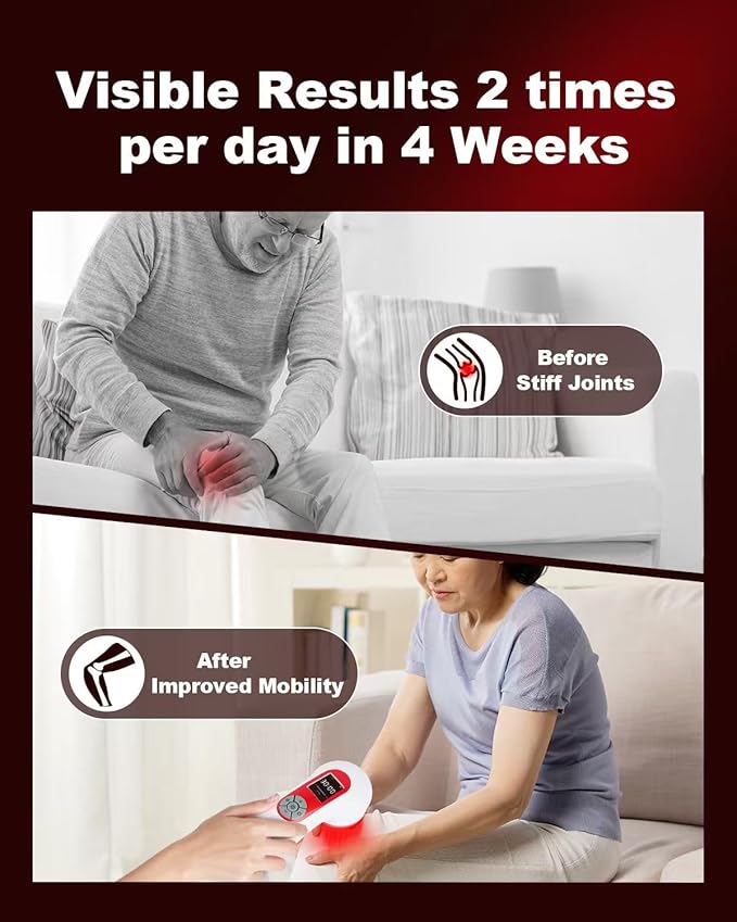 Handheld Red Light Therapy Device with Magnetic Cover, LLLT Low Level ColdLaser Therapy Device for Dogs/Human, with 5 * 808nm & 10 * 650nm，5000mAh Large Capacity Rechargeable