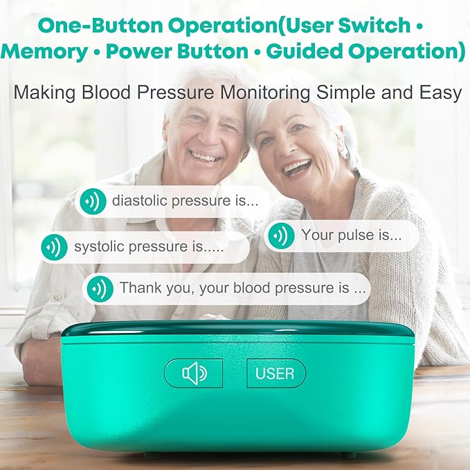 Wrist Blood Pressure Monitor Digital Rechargeable BP Monitor with 2x120 Memory, Carrying Case & Wrist Support, 5.3"-7.7" Adjustable Cuff, Easy to Use for Seniors & Family Home Use
