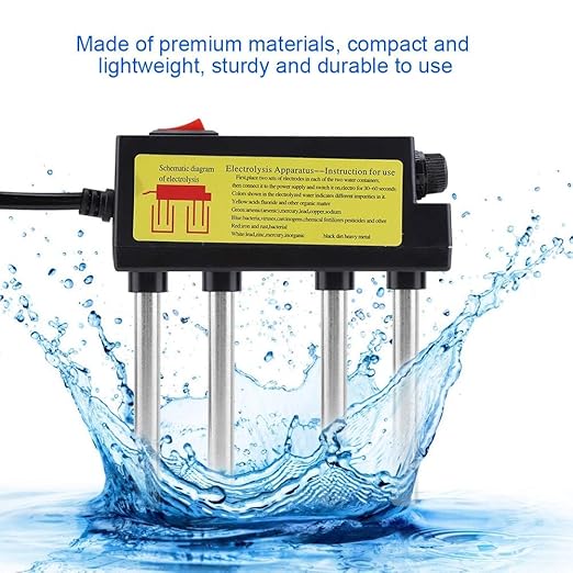 Water Electrolyzer Test Kit, Home Water Quality Tester with Electrodes, Water Purity Measuring Tool for Household or Educational Science Use
