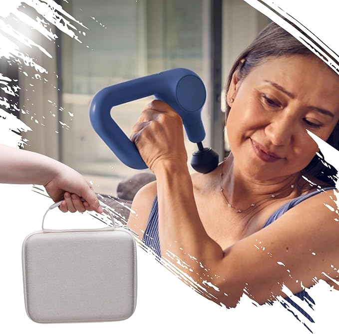 XANAD Massage Gun Case Compatible with TheraGun Relief Handheld Percussion Massage Gun,Massage Neck/Back/Leg/Shoulder,Cream-Inside: 8.3"x6.9"x2.4" (Case Only)