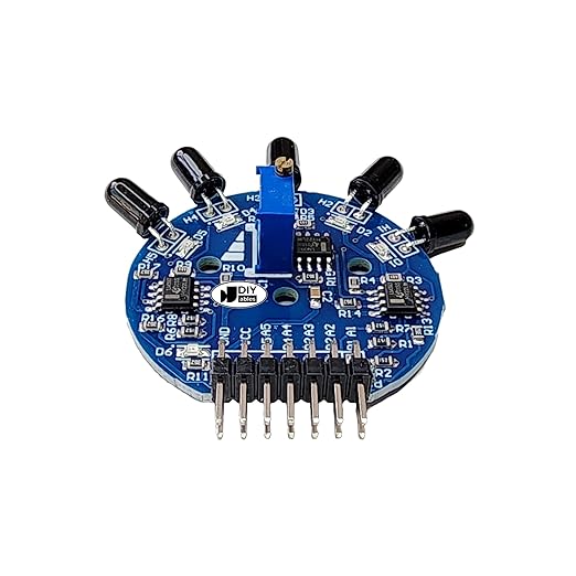 Infrared Flame Sensor Module 5 in 1 Fire Detection Sensor with Analog and Digital Output Adjustable Sensitivity Compatible with Arduino ESP32 ESP8266 Raspberry Pi DIY Electronics Projects, 1 Set