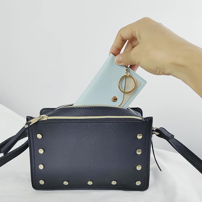 Birth Control Pill Case/Wallet PU Leather Medicine Holder Keychain Envelope Purse(Yellow)