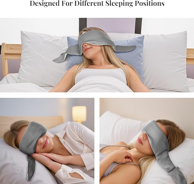 Weighted Eye Mask for Sleeping, Blackout Gravity Sleep Masks Women, Cloud-Like Comfort Softness, 3D Contoured, Memory Foam