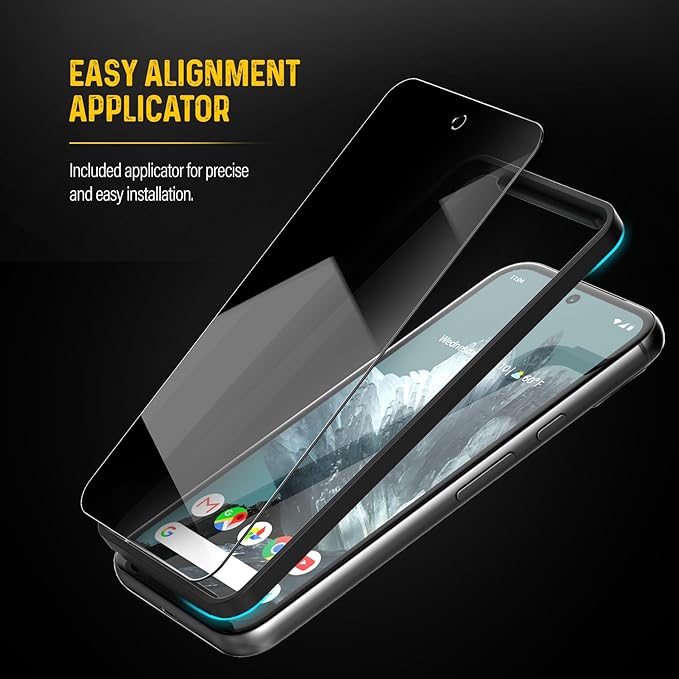 magglass Tempered Glass for Google Pixel 9 Pro XL Privacy Screen Protector (Fingerprint Unlock Compatible) with Easy Install Alignment applicator (6.8")