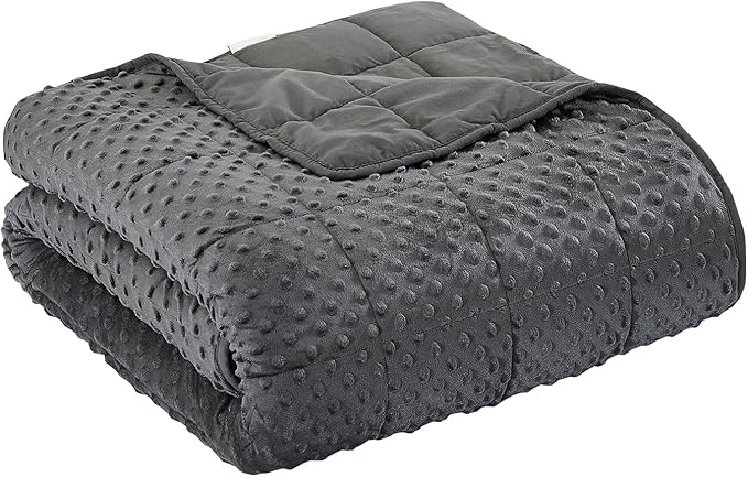 Weighted Blanket for Kids, Comfortable and Soft Throw Weighted Blanket with Premium Glass Beads for All Season 5 lbs 40"x60" Dark Grey