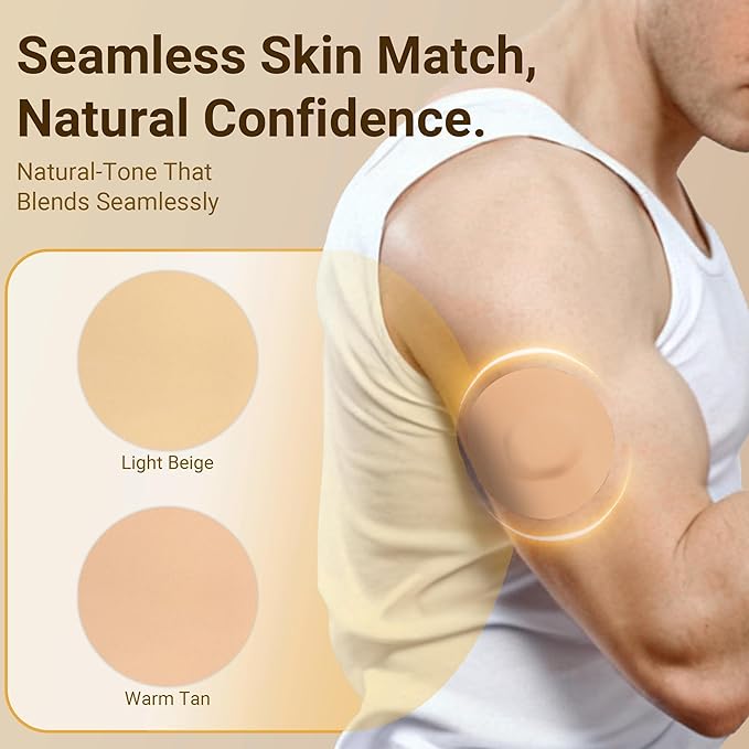 Libre 3 Sensor Covers Waterproof, 20 Pack Freestyle Libre 3 Plus Sensor Covers, Bump-Proof with Hard Cap, Waterproof Breathable Medical CGM Adhesive Patches, 14-Day CGM Protection (Warm Tan)