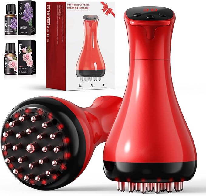 Lymphatic Drainage Massager, Anti-Cellulite Massager For Body Cellulite and Thigh & Belly Stretch Marks Reduction, Handheld Massage tools for Lymphedema & Lipedema, Sciatica Nerve Pain Relief Devices