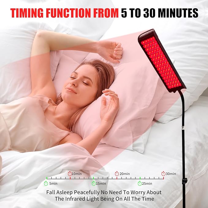 Red Light Therapy for Body and Face, cabpay Red Infrared Light Therapy Lamp with Stand Led 660nm Red Light-Therapy& 850nm Infrared Light Device for Face Knee Body, Skin Care at Home