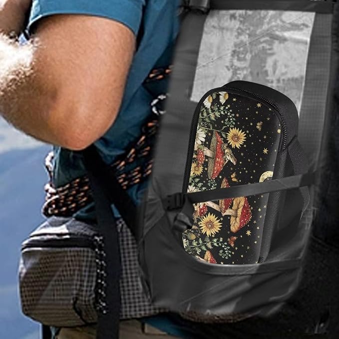 Mushroom Floral Insulin Cooler Travel Case for Diabetic Organizer Portable Scratches-Proof Medication Insulated Cooling Bag for Insulin Pens and Other Diabetic Supplies Easy to Use