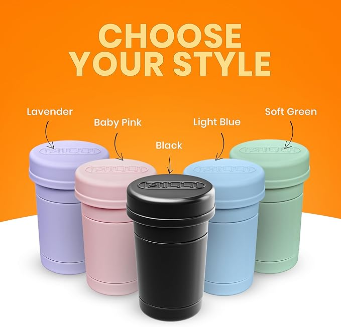 Pilli CVS Pill Bottle Decorative & Functional Cover for CVS Prescription Bottles – Prescription Pill Bottle and Cap Cover – Durable Silicone – Medication Cover – Reusable (Lavender)