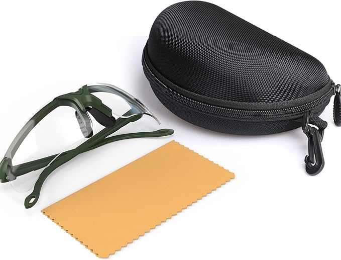 xaegistac Shooting Glasses with Case Anti Fog Hunting Safety Glasses for Adults