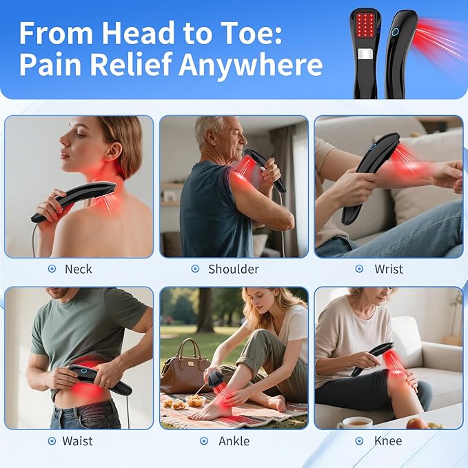 Handheld Red Light Therapy for Human and Pet,Portable Low Level Led 620nm Red Light Wand for Joints & Muscles Pain Relief for Dog and Cat