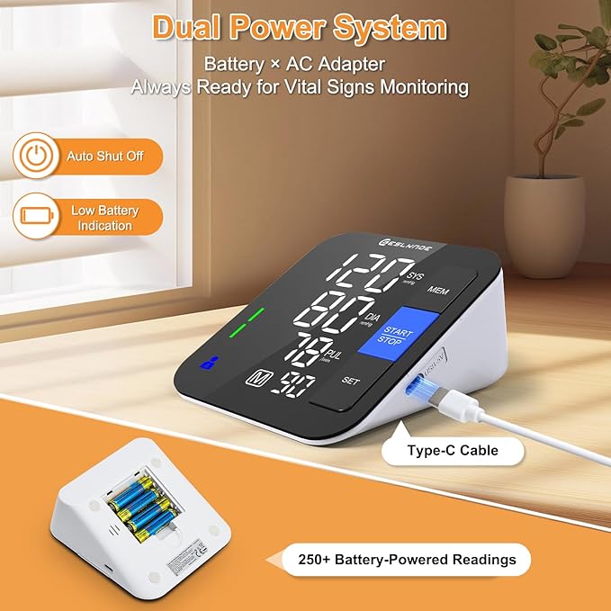 Blood Pressure Monitors for Home Use, 8-17'' & 12-21'' XL Cuff Blood Pressure Monitor, Upper Arm Blood Pressure Machine with 2×199 Sets & 6'' Large Backlit LED Display (2 Cuffs)
