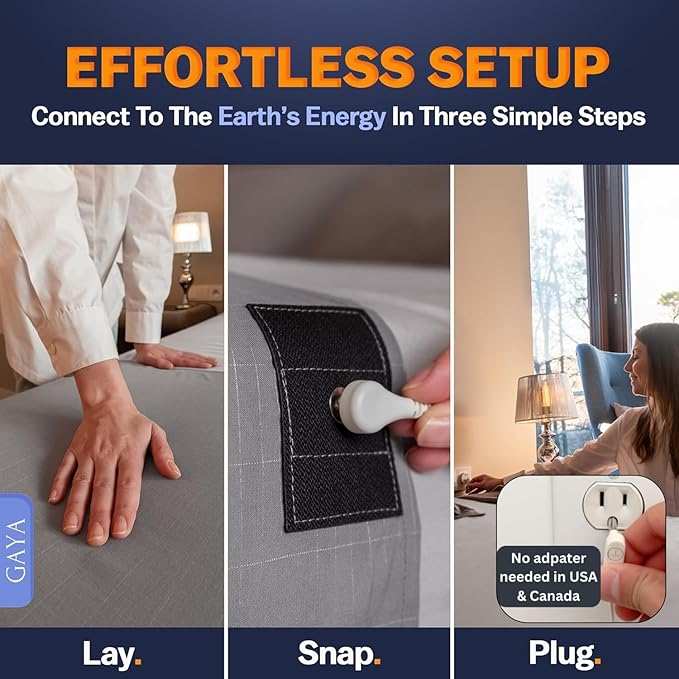 Grounding Sheet for Bed with Grounding Tester, Silver Threads - One Size For All Beds, Extra Soft 95% Organic Cotton 5% Pure Silver, Grounding Bed Sheets, Improve Sleep & Reduce Stress Earthing Sheets