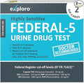 Exploro Federal Level 5 Panel Drug Test Kit - At Home Urine Drug Screen for THC, Cocaine, Amphetamines, Opiates, PCP - Accurate Results for Pre-Employment & Personal Use (Pack of 2)