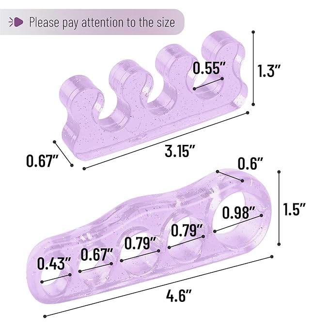 Dr. JK- ToePal Gel Toe Separator, 4 Pairs, Toe Spacers, Bunion Corrector