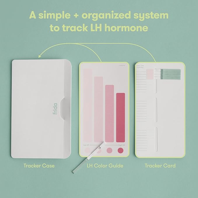 Frida Fertility at-Home Ovulation Test Kit, Easy-to-Use LH Test Strips for Ovulation Prediction Fertility Tracker, 99% Accuracy, Find 2 Most Fertile Days to Conceive, 60 Count