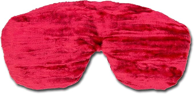 Handmade Weighted Sleep Eye Mask Yoga Pillow - Flax Seed Fill - Lavender Scented - Cherry - TEMFL-CH