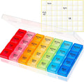 VMVN Pill Organizer, Large Medicine Pill Organizer Box,Weekly Pill Case Container,4 Times a Day Pill Holder 7 Day,for Vitamin Travle Work