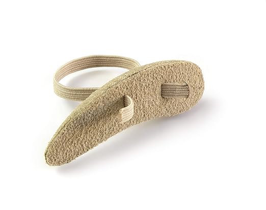 Steins Hammer Toe Crest Cushion and Buttress Pad Reduces Pressure from Calluses and Hammer Toes, Medium Right, Beige, 3 Count