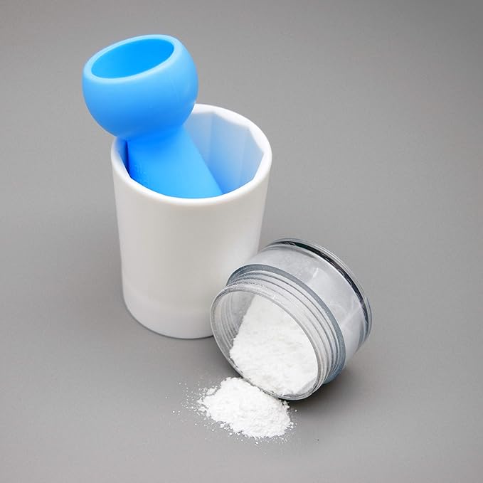 EQUADOSE Pill Crusher for Adults, Seniors & Pets, Pug Tablet Grinder Pulverizer for Feeding Tubes, Pet Meds, Easy Swallowing, Fine Powder Crusher for Medications, Travel-Friendly and Easy to Use