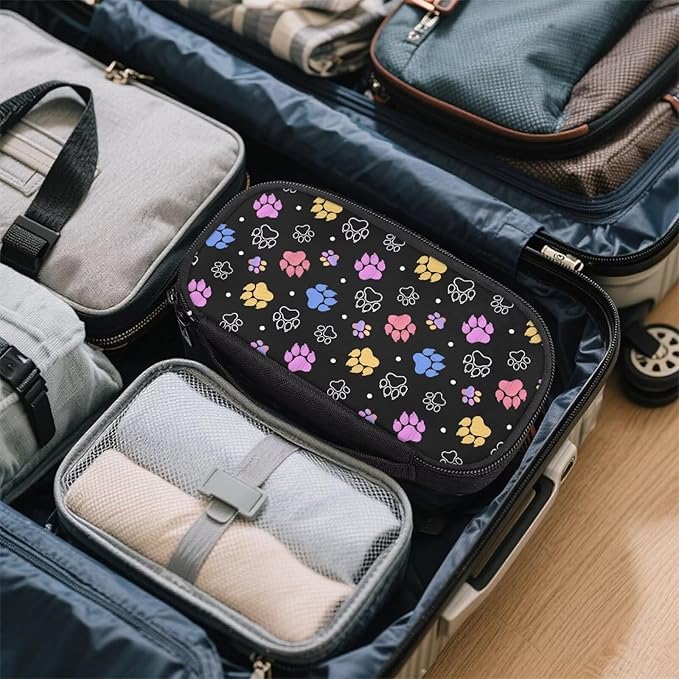 Dog Paws Insulin Pen Cooler Travel Case Diabetic Medication Insulated Cool Organizer for Insulin Pen and Other Diabetic Supplies Easy to Use and Clean