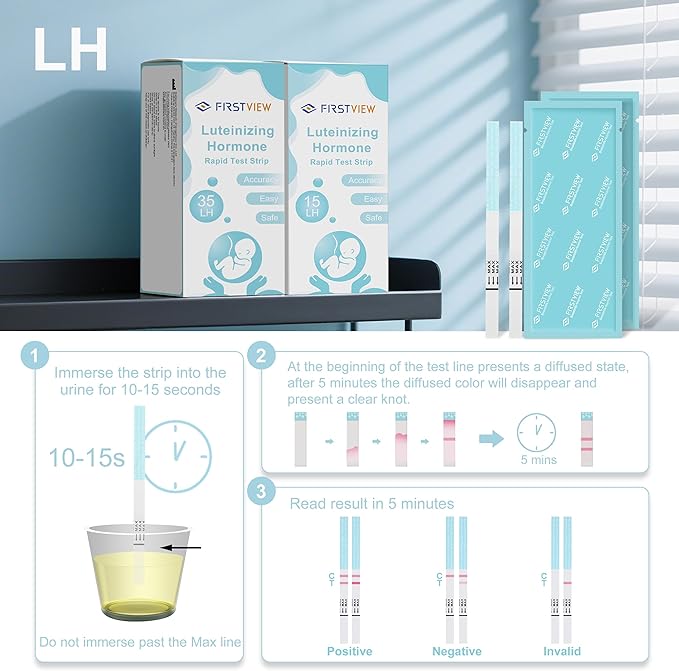 Ovulation Test Strips - 35 Strips, Results Within 5 Minutes, Clear Display, Easy to use.