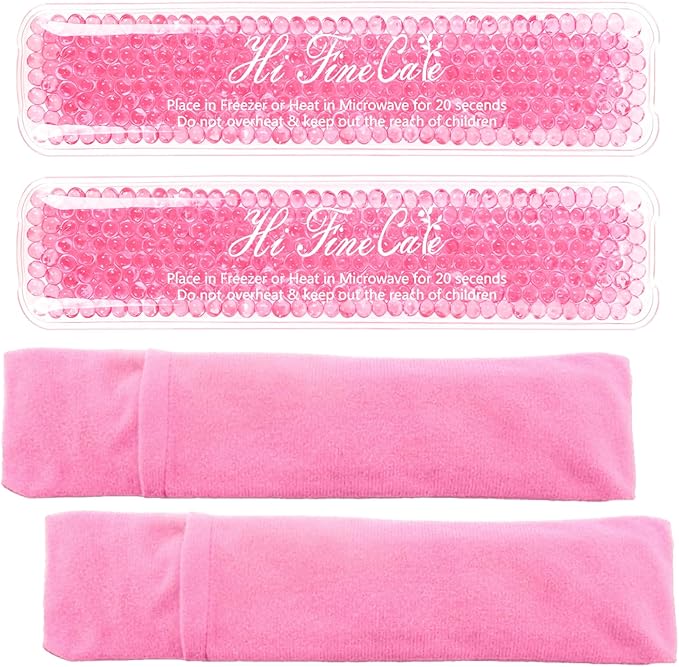 Perineal Cooling Pad for Postpartum Recovery, Extra Durable Gel Cold Packs for Hemorrhoids & C-Section Relief, 2 Reusable Ice Packs & 2 Washable Covers, New Mom Gift