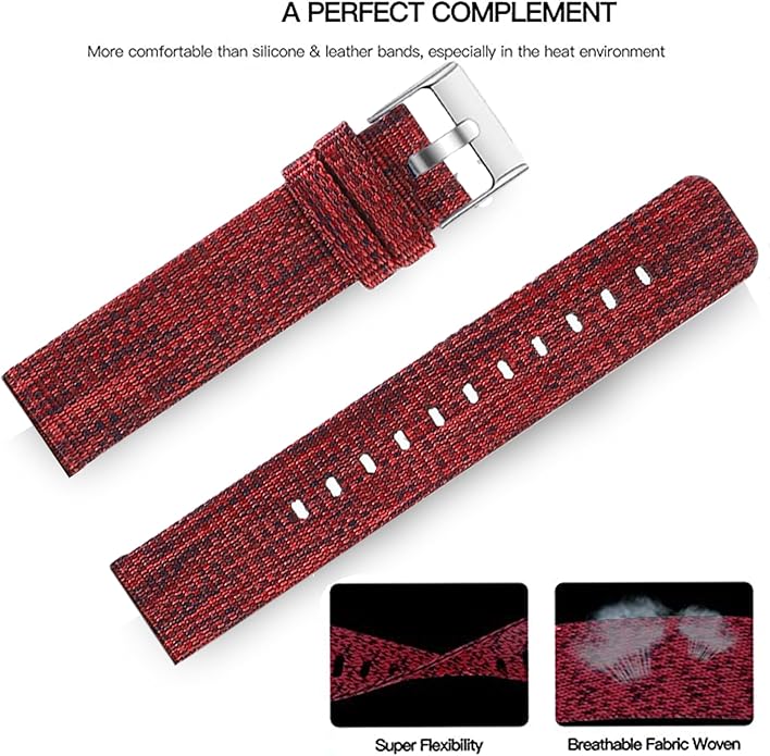 Lamshaw Compatible with Shock Clock Max Band, Breathable Nylon Woven Fabric Replacement Accessory Strap Compatible for Pavlok Shock Clock 3, Max