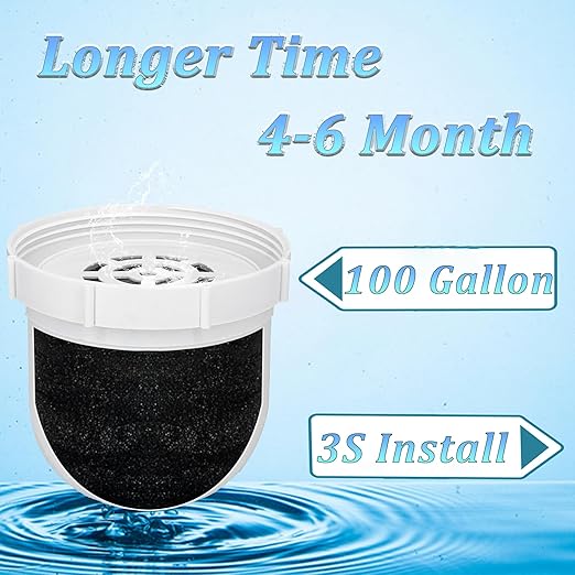 2026 Second Generation Water Pitcher Replacement Filter Compatible with Clearly Filtered Water Filter Pitcher, Delicate Texture 100-Gallon Long-Life Filter Removes Fluoride Chlorine Lead and Odors(2)