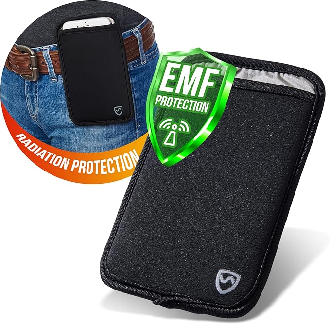 SYB Shield Your Body Anti Radiation Cell Phone Pouch, Cell Phone Sleeves for Blocking EMF, Radiation Blocker for Cell Phone, Black, XL, for Phones Up to 3.25-inches Wide (7 x 4.25 Inches Pouch Size)