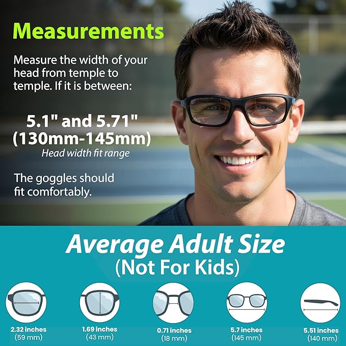 BLUE CUT Sports Protection Goggles, Photochromic Lenses Safety Glasses for Basketball, Pickleball Indoor Outdoor Sports