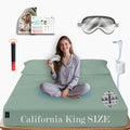 Ali King Grounding Sheets - California King Size, Soft Cotton with Silver Fiber, 15'' Deep Pocket Earth Grounding Fitted Bed Sheets for Improved Sleep (Green, California King 72''*84''*15'')