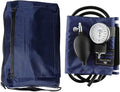 MABIS MatchMates Manual Blood Pressure Monitor Kit Aneroid Sphygmomanometer with Calibrated Nylon Cuff and Oversized Carrying Case, Adult, Navy