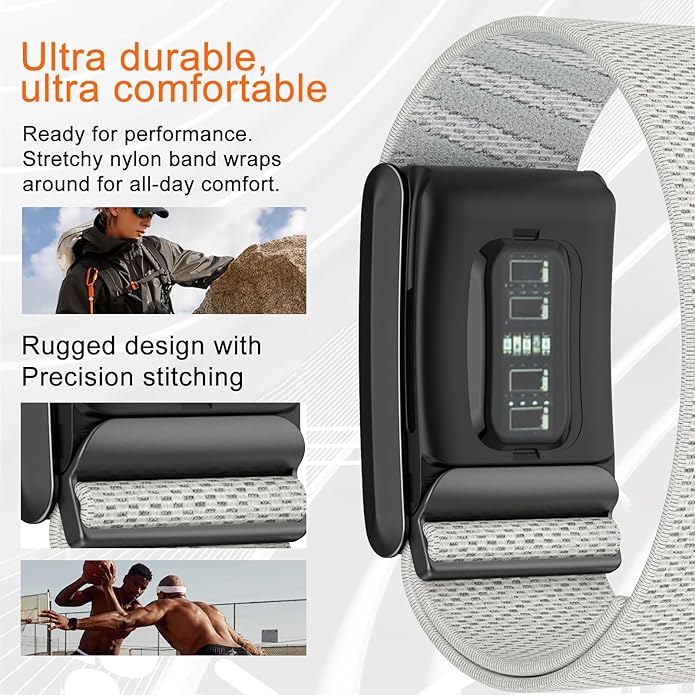 surundo Nylon Sport Band Compatible with Whoop Band 4.0 Strap Men Women with Bumper Case, Breathable Nylon Adjustable Waterproof Replacement Wristbands Straps for Whoop 4.0