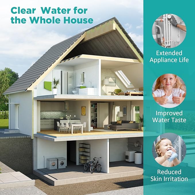 SimPure Whole House Water Filter Cartridges 20" x 4.5" GAC Granular Carbon Filter, For DB20P, DB20P-3, WHB20, GAC-20BB, RFC20-BB, 6 Pack