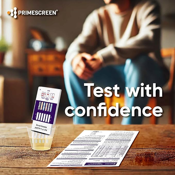 Prime Screen 12 Panel Multi Drug Urine Drug Test Card (AMP,BAR,BZO,COC,mAMP,MDMA,MOP/OPI 300,MTD,OXY,PCP,TCA,THC) - WDOA-7125 [10 Pack]