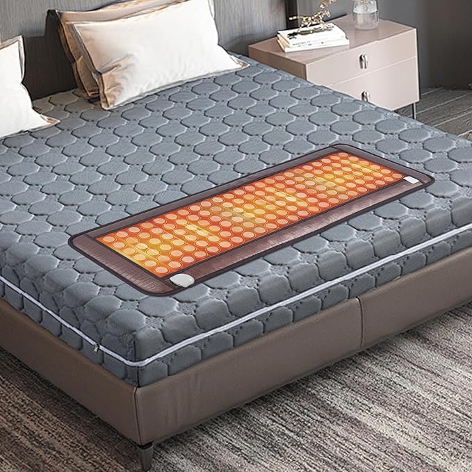 Natural Jade Tourmaline Stone Far-Infrared Therapy Mat Electric Heating Pad