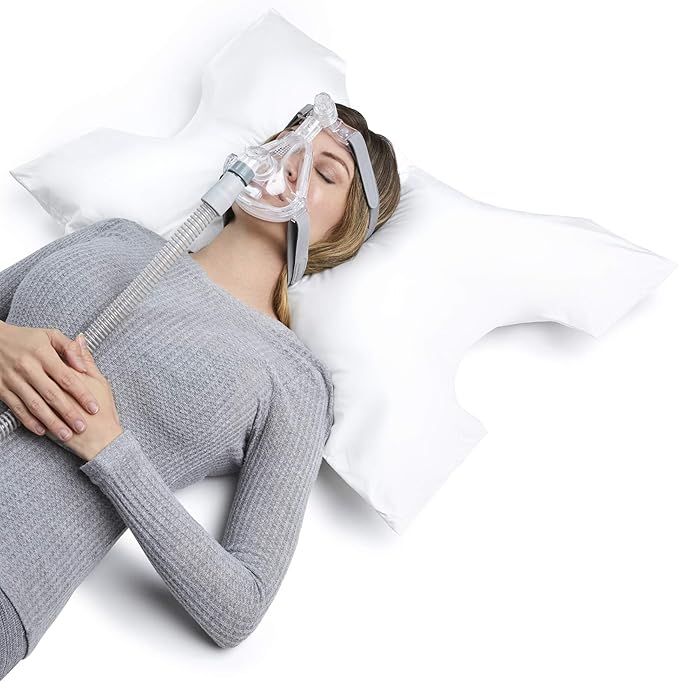 CPAP Pillow by Pillows with a Purpose - Jumbo Size - Unique Design with Contoured Cut-Outs - Hypoallergenic with Cover Included