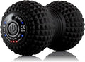 Vibrating Peanut Roller - 4 Vibration Levels - Rechargeable - Muscle Roller for Deep Tissue Massage and Muscle Recovery - Massager for Back, Neck, Foot, Leg, and Body - Black