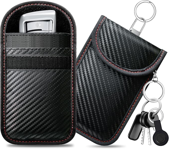 Faraday Key Fob Protector (Red, Small)