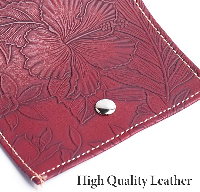 Pill Organizer,LIZIMANDU Weekly Travel Pill Case Box Medication Reminder Daily AM PM, Day Night 7 Compartments,for 4 Times A Day, 7 Days a Week-Includes Leather PU Carrying Case(1-Carved Red2)
