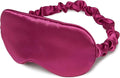 Funky Junque Adjustable Satin Sleep Mask Filled Eye Mask Blocks Light, Lightweight for Women, Bride Sleep Mask - Fuschia