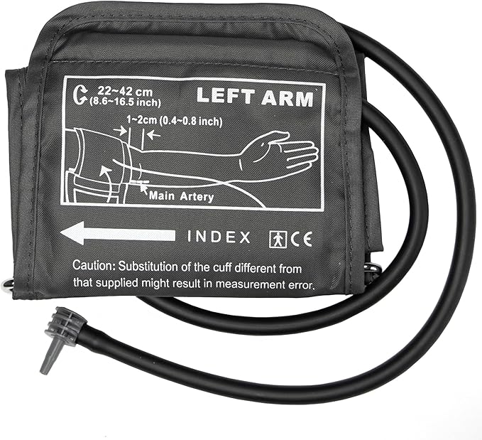 HealthSmart Universal Fit Blood Pressure Replacement Cuff for HealthSmart Blood Pressure Monitors with Easy-to-Read Labeling