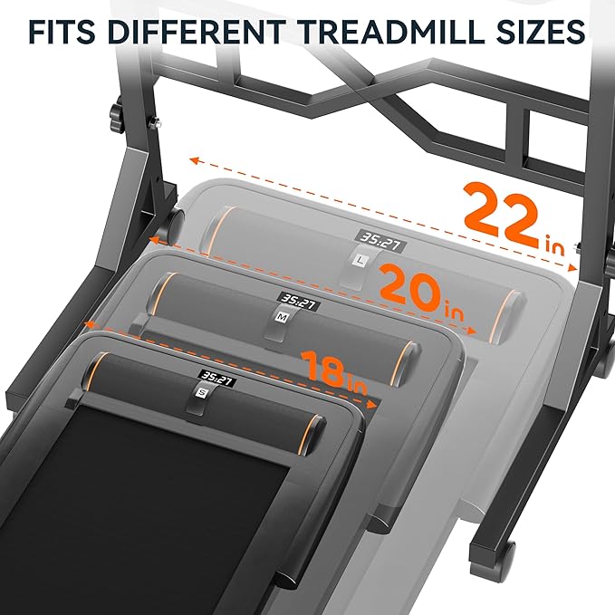 Small Standing Desk with Wheels, 29.5-45.3 Inch Adjustable Height, Portable Treadmill Desk, Rolling Computer Table for Walking Pad with a Cup Holder and a Hook