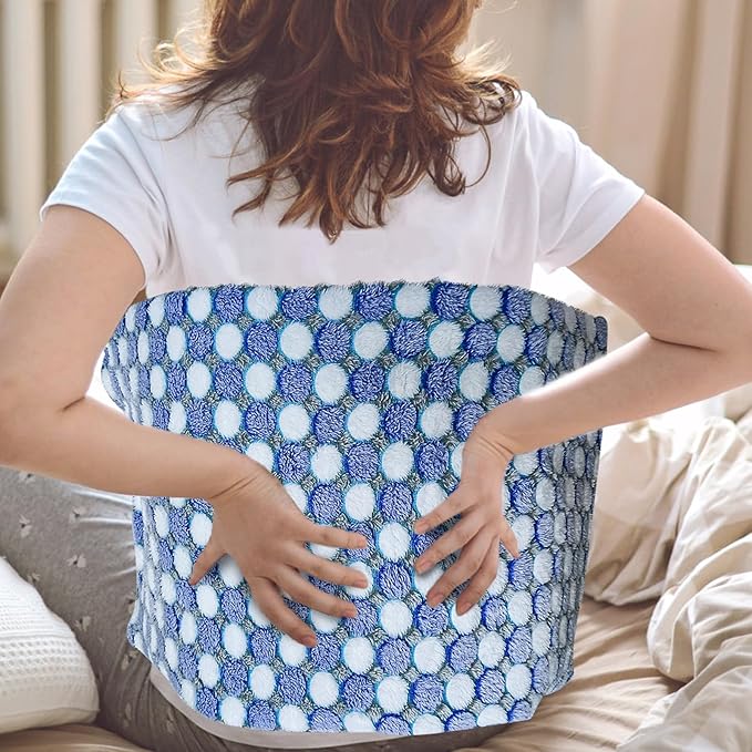 Full Weighted Heating Pad for Back Pain & Cramps Relief - 2.3lb Heat Pad, 12 Heating Levels, 8 Timer Settings, Hot Heated Pad, Holiday Gifts for Women Men Mom Dad- (XL 12"x24" Blue) - PYQ0L